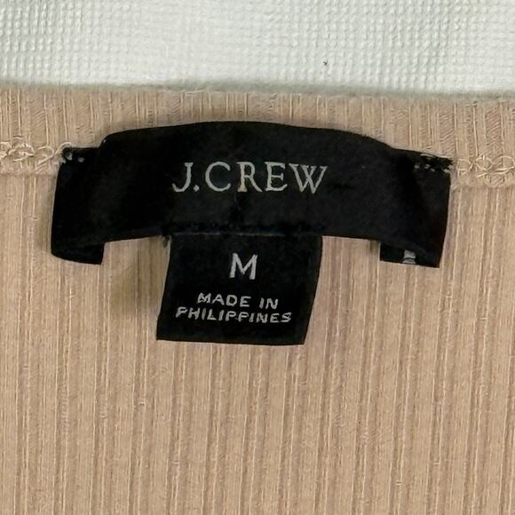 J. Crew Ribbed square neck Top Womens Sz M Minimalist Capsule Wardrobe Basic - Picture 7 of 9